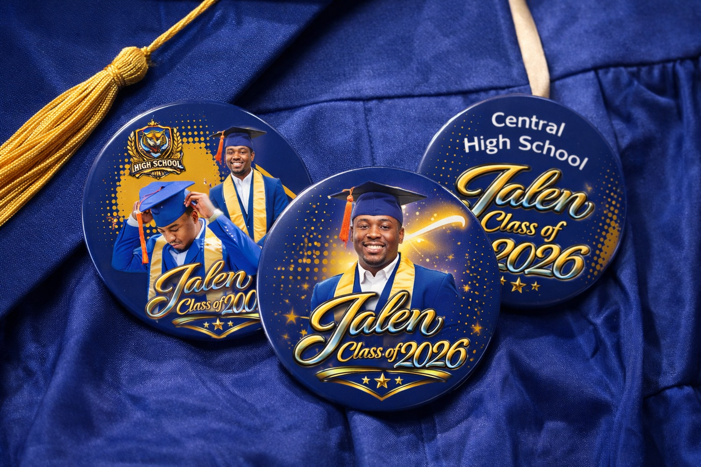 Custom Graduation Button Pins | Class of 2026